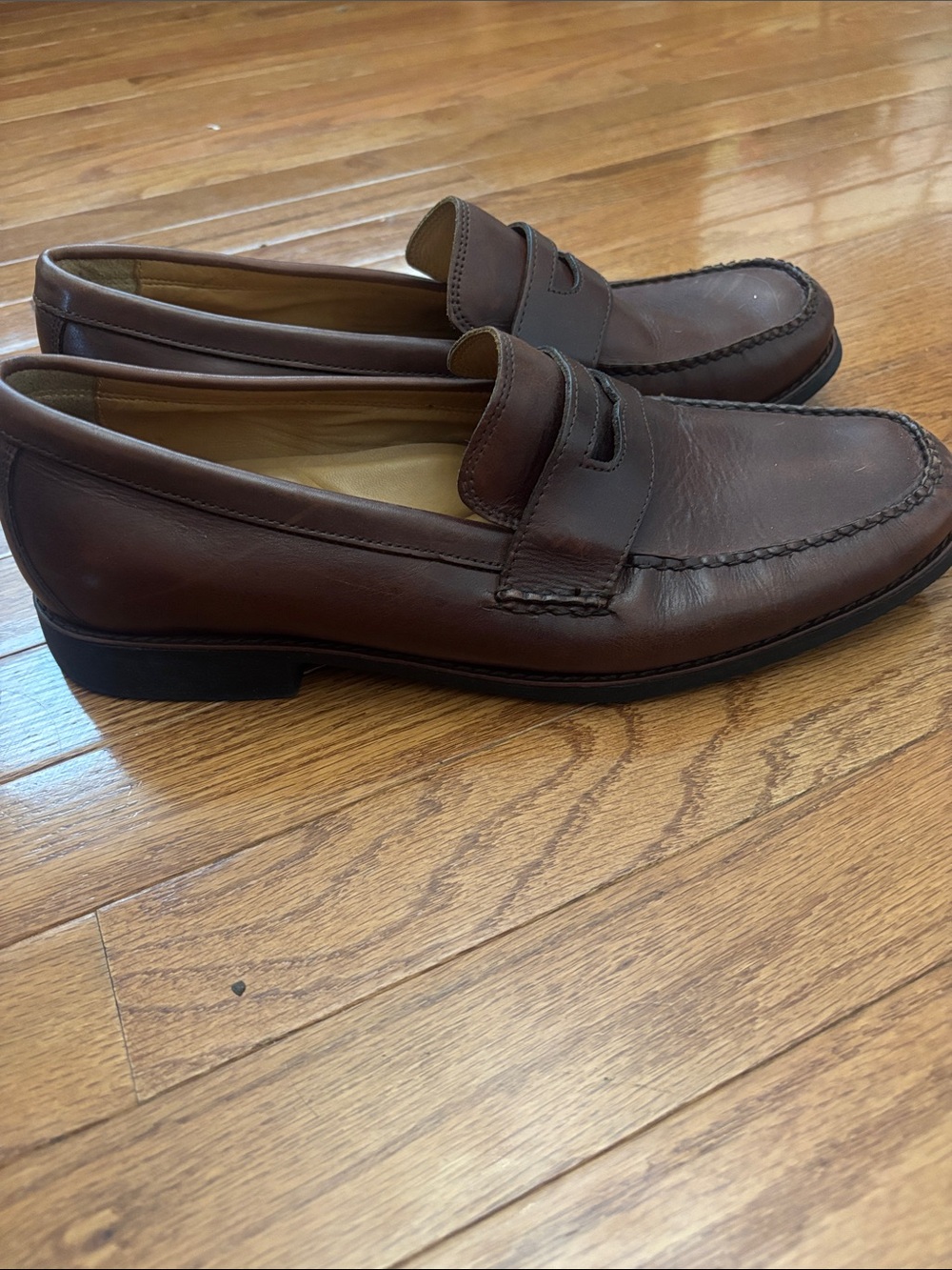Johnston Murphy Classic Brown Leather Loafers